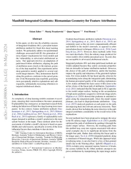 Manifold Integrated Gradients: Riemannian Geometry for Feature
  Attribution