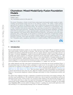 Chameleon: Mixed-Modal Early-Fusion Foundation Models