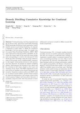 Densely Distilling Cumulative Knowledge for Continual Learning