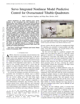 Servo Integrated Nonlinear Model Predictive Control for Overactuated
  Tiltable-Quadrotors