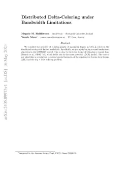Distributed Delta-Coloring under Bandwidth Limitations