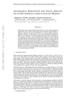 Adversarial Robustness for Visual Grounding of Multimodal Large Language
  Models