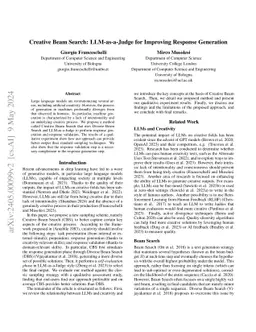 Creative Beam Search: LLM-as-a-Judge For Improving Response Generation