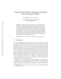 Graph Neural Network Approach to Semantic Type Detection in Tables