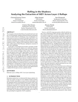 Rolling in the Shadows: Analyzing the Extraction of MEV Across Layer-2 Rollups