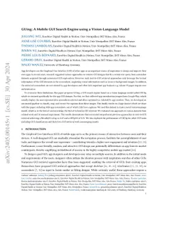 GUing: A Mobile GUI Search Engine using a Vision-Language Model