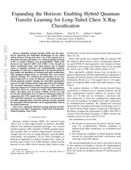 Expanding the Horizon: Enabling Hybrid Quantum Transfer Learning for
  Long-Tailed Chest X-Ray Classification