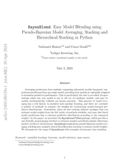 BayesBlend: Easy Model Blending using Pseudo-Bayesian Model Averaging,
  Stacking and Hierarchical Stacking in Python