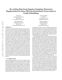 Bypassing Skip-Gram Negative Sampling: Dimension Regularization as a More Efficient Alternative for Graph Embeddings
