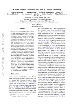 General Purpose Verification for Chain of Thought Prompting