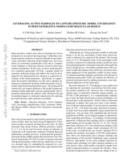 Leveraging Active Subspaces to Capture Epistemic Model Uncertainty in
  Deep Generative Models for Molecular Design