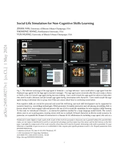 Social Life Simulation for Non-Cognitive Skills Learning