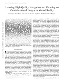 Learning High-Quality Navigation and Zooming on Omnidirectional Images
  in Virtual Reality