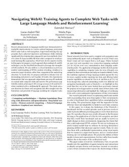 Navigating WebAI: Training Agents to Complete Web Tasks with Large
  Language Models and Reinforcement Learning
