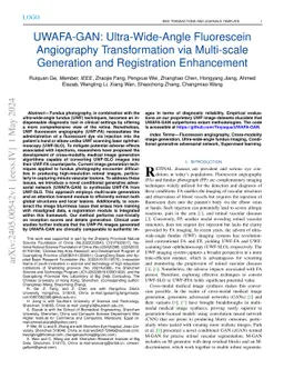 UWAFA-GAN: Ultra-Wide-Angle Fluorescein Angiography Transformation via
  Multi-scale Generation and Registration Enhancement