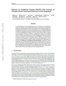 Mixture of insighTful Experts (MoTE): The Synergy of Thought Chains and Expert Mixtures in Self-Alignment