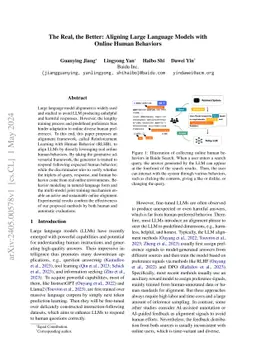 The Real, the Better: Aligning Large Language Models with Online Human
  Behaviors