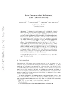 Lane Graph Extraction from Aerial Imagery via Lane Segmentation Refinement with Diffusion Models