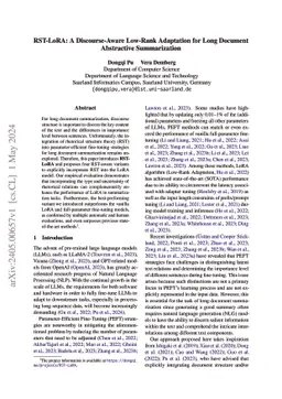 RST-LoRA: A Discourse-Aware Low-Rank Adaptation for Long Document
  Abstractive Summarization