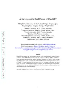A Survey on the Real Power of ChatGPT