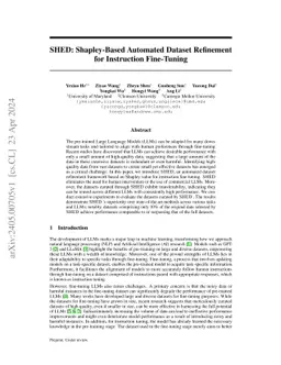 SHED: Shapley-Based Automated Dataset Refinement for Instruction
  Fine-Tuning
