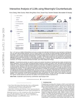 Understanding Large Language Model Behaviors through Interactive Counterfactual Generation and Analysis