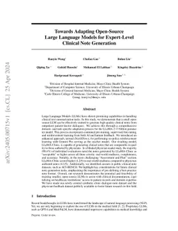 Towards Adapting Open-Source Large Language Models for Expert-Level Clinical Note Generation