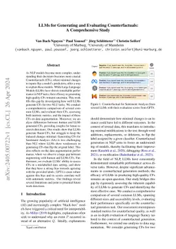 LLMs for Generating and Evaluating Counterfactuals: A Comprehensive
  Study