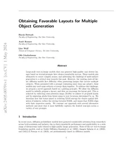Obtaining Favorable Layouts for Multiple Object Generation