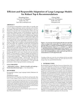 Efficient and Responsible Adaptation of Large Language Models for Robust
  Top-k Recommendations