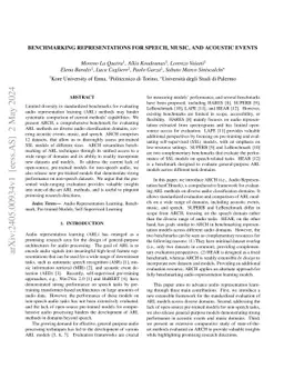Benchmarking Representations for Speech, Music, and Acoustic Events