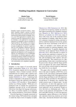 Modeling Empathetic Alignment in Conversation