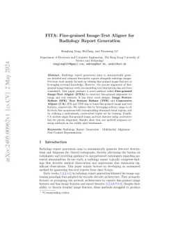 FITA: Fine-grained Image-Text Aligner for Radiology Report Generation
