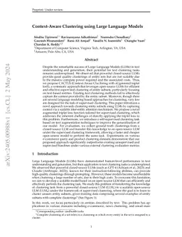 Context-Aware Clustering using Large Language Models
