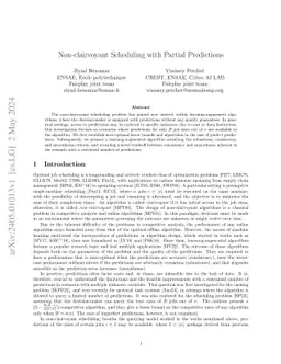 Non-clairvoyant Scheduling with Partial Predictions