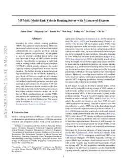 MVMoE: Multi-Task Vehicle Routing Solver with Mixture-of-Experts