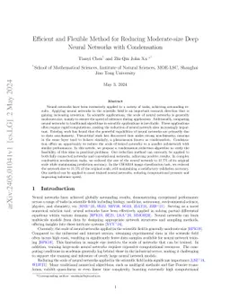 Efficient and Flexible Method for Reducing Moderate-size Deep Neural
  Networks with Condensation