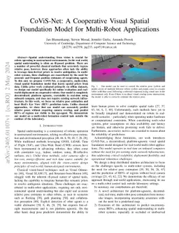 CoViS-Net: A Cooperative Visual Spatial Foundation Model for Multi-Robot
  Applications