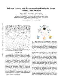 Federated Learning with Heterogeneous Data Handling for Robust Vehicular
  Object Detection