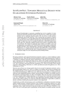 SynFlowNet: Design of Diverse and Novel Molecules with Synthesis Constraints