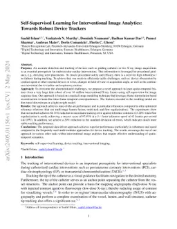 Self-Supervised Learning for Interventional Image Analytics: Towards
  Robust Device Trackers