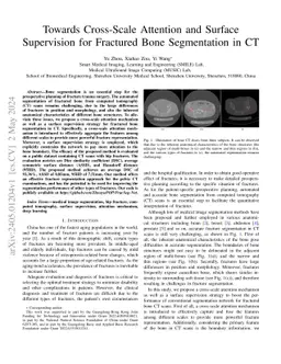 Towards Cross-Scale Attention and Surface Supervision for Fractured Bone
  Segmentation in CT