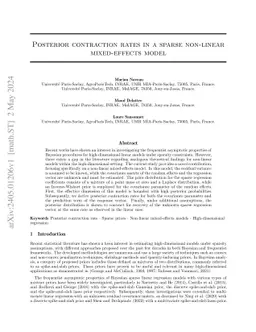 Posterior contraction rates in a sparse non-linear mixed-effects model