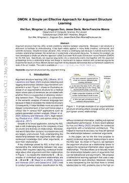 DMON: A Simple yet Effective Approach for Argument Structure Learning