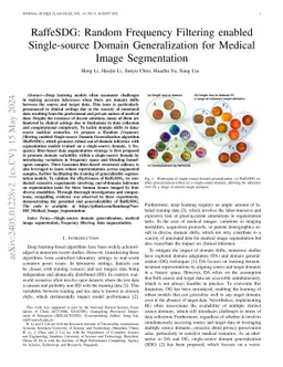 RaffeSDG: Random Frequency Filtering enabled Single-source Domain Generalization for Medical Image Segmentation