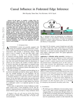 Causal Influence in Federated Edge Inference