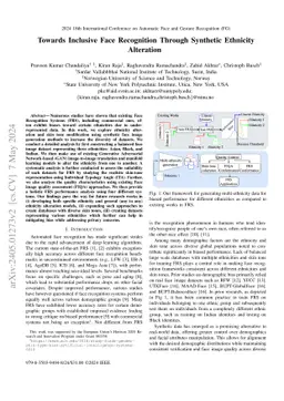 Towards Inclusive Face Recognition Through Synthetic Ethnicity
  Alteration