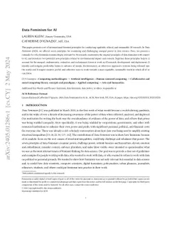 Data Feminism for AI