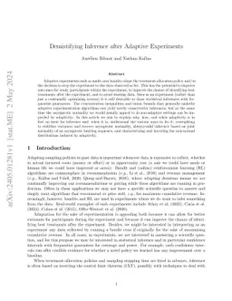 Demistifying Inference after Adaptive Experiments