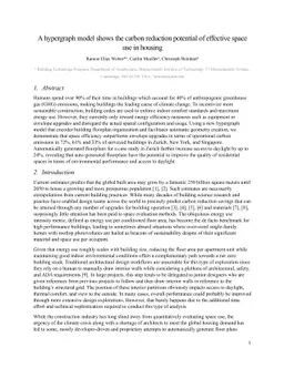 A hypergraph model shows the carbon reduction potential of effective
  space use in housing